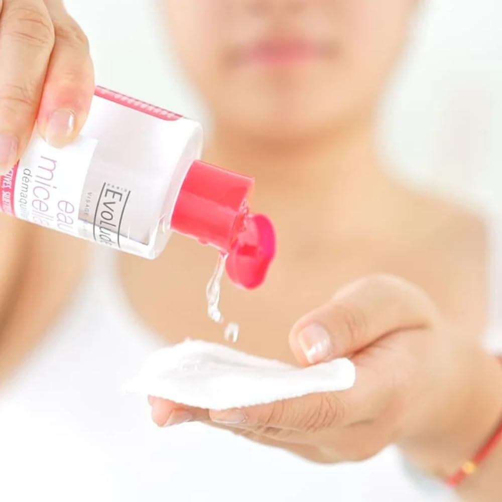 EVOLUDERM - Eau Micellaire Démaquillante Peaux Réactives, Sujettes Aux Rougeurs - 500 ml - 93% d'Origine Naturelle - Végan - Fabrication Française - Lot de 3 x 500 ml