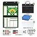 AOLEBA Magnetic Baseball Lineup Board for Coaches, Collapsible Dry Erase Coaching Board, Leather Cover Baseball Clipboard with 40 Lineup Cards & Carry Bag, Softball Accessories for Dugout