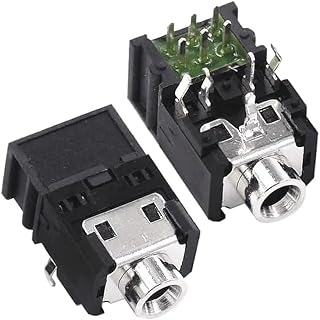 2 Pieces Female Port Socket Jack Connector Repair Audio PJ-306B PJ306 11Pin PJ-306 3.5mm Headphone Replacement Adapter