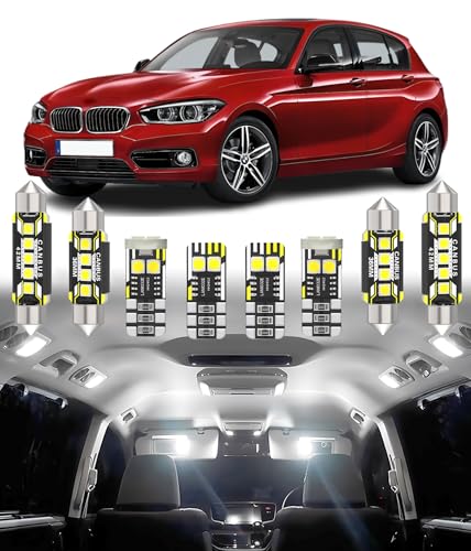 BMT xms Kit de Luces LED Interior para BMW 1 Series F20 F21 Hatchback, Bombilla LED Interior para Coches y Camiones, Blanco Brillante 6000K, 6 Piezas