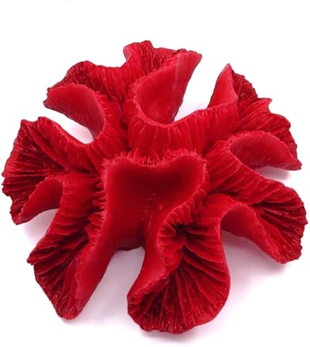 Danmu 1 pieza de adornos de coral de poliresina, decoración de coral de acuario de 4 710 x 4 710 x 1 910 pulgadas para decoración de acuario de