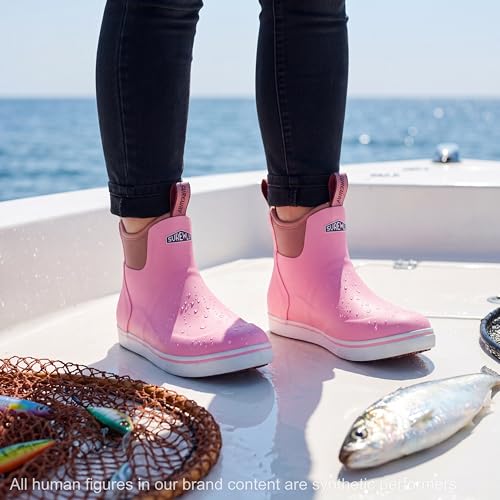Image of SUREWAY Women's Deck Boots Professional Non-Slip Fishing & Ankle Deck Boot Waterproof Rain Boots