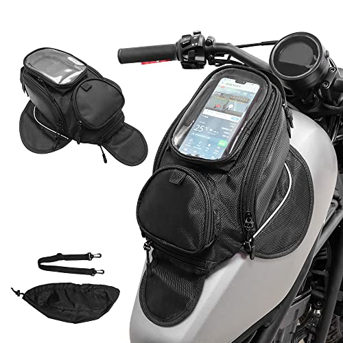 Sacoche reservoir moto magnetique universelle porte telephone guidon support gobelet etanche