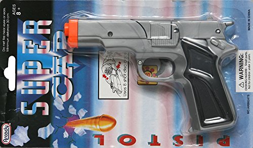 Genaric Lot Of 2 - Silver Cap Gun Pistol Revolver Detective Police Cowboy Toy Colt 45 thumb #1