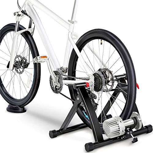 Fahrrad Rollentrainer Stahl Rollentrainer Fluid Bike Trainer Klappbar Radtrainer für 26-28 Zoll, bis zu 100 Kg belastbar