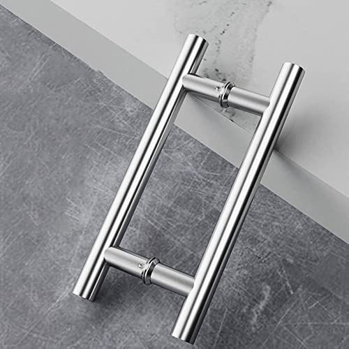Poignée de porte en H solide contre le jeu mécanique sur vitre de douche 120 cm