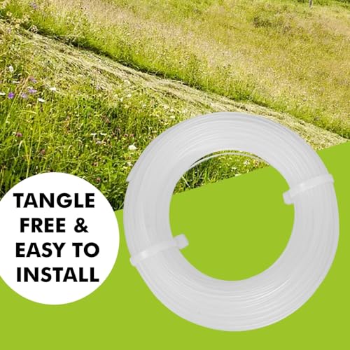 Image of GIGAWATTS High-Strength Trimmer Line for Grass Trimmer, String Trimmers & Brush Cutters | Heavy Duty Round Nylon Rope for Weed Strimmer Machine (1 mm x 15 m, Random Color)