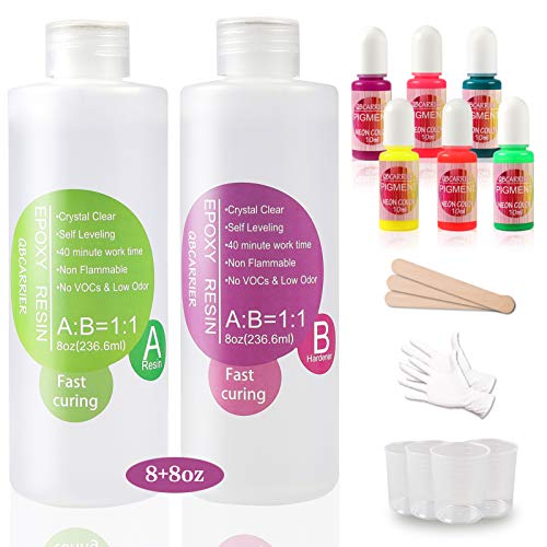 Epoxy resin clear crystal kit - resin kit 16oz for art, jewelry m…