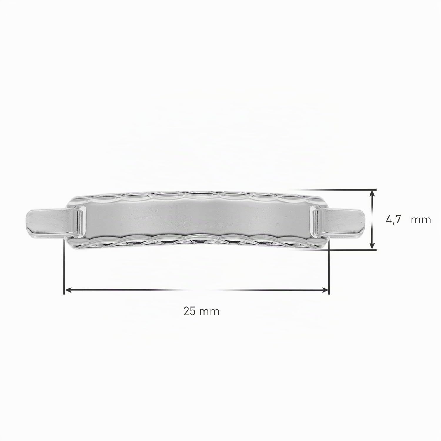 trendor Armband mit Gravur für Baby und Kinder 925 Silber 14/12 cm 39505-14 | Gravurschmuck Baby Sterlingsilber, Identitäts-Armband personalisierbar, Flachpanzer-Armband gravierbar, inkl. Wunsch-Gravur
