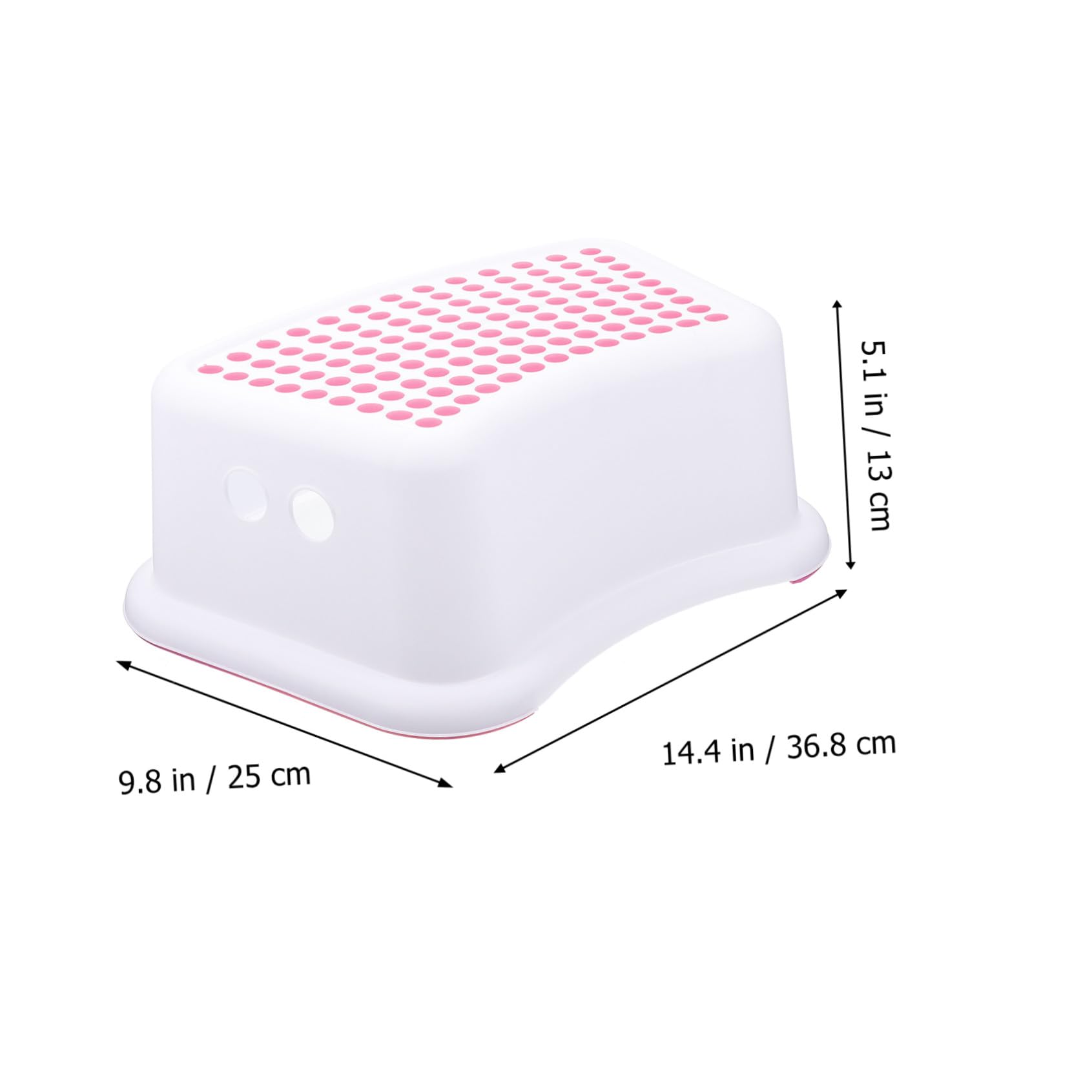 SHOWERORO Antideslizante de Plástico para Aumento de para Lavado de Manos Diseño Apilable y Seguro para Baño y Color Rosa