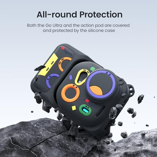 Funda protectora de silicona para Insta360 GO Ultra con protectores de pantalla miniatura 4