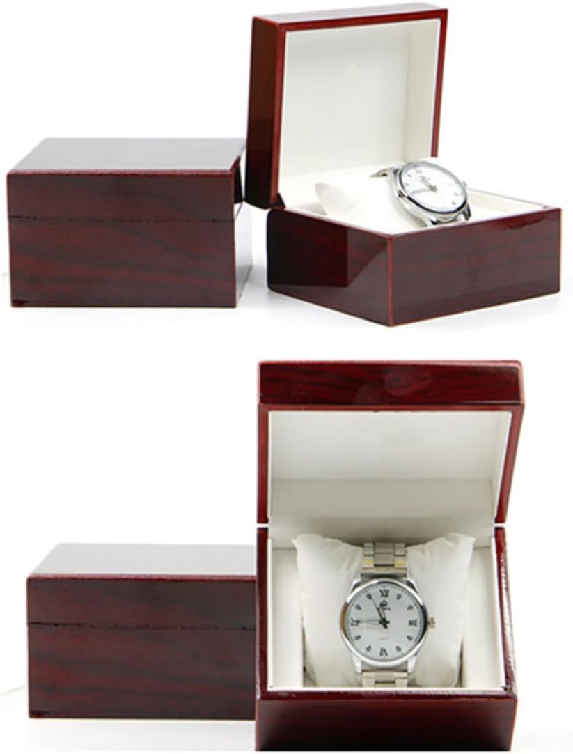 Wooden Watch Box Storage Case with Grid for Business Use