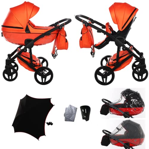 Novedad original Junama Diamond S-Class v2 Sistemas modulares Cochecito combinado 2 en 1 Exclusive Prams (04 naranja) Cover