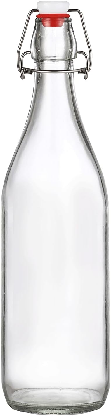 1 Pack Flip Top Glass Bottle 32 oz,Swing Top Glass Bottles 32 oz,kombucha bottles with Stoppers for Home Brewing,2nd Fermentation,Kefir,Vanilla Extract,Juice,Tea,Beverages,Soda,Oils,Vinegar
