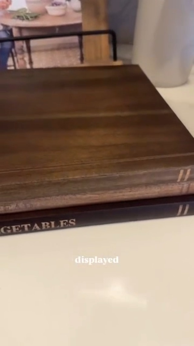 Tablero de Cortar con Diseño de Libros, Juego de 3 Tablas de Madera Sólida con Forma de Libro y Soporte de Madera, Ideal para Cocineros Amantes de los Libros, Frutas, Verduras, Carne, Pescado, Queso y Pan miniatura 7