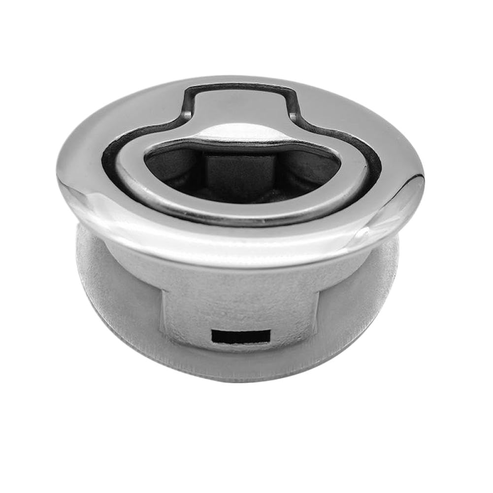 Lift Handle Round 316 Stainless Steel Marine Turning Lock Pull Locker Hatch Latch Compatible with Boat
