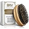 BRV MEN Beard Brush | Firm Boar Bristles | First-Cut Boar Hair Bristles | The Ideal Gift For Men (Beechwood)