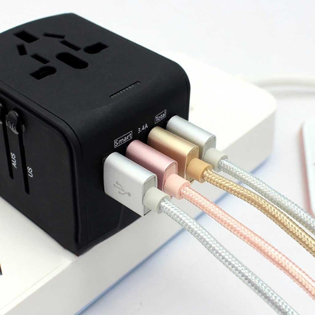 Adaptador de Viaje Universal Adaptador de Cargador de energía Internacional Convertidor de Enchufe multifunción Internacional portátil de Viaje