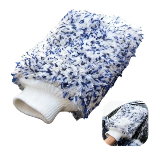 Guanto da Lavaggio Auto in Microfibra Ultra Morbida, Estremamente Assorbente, Ideale per Rimozione dello Sporco Ostico, Adatto a Tutti i Tipi di Veicoli, Supporto a Startup Innovativa - 1 Pezzo