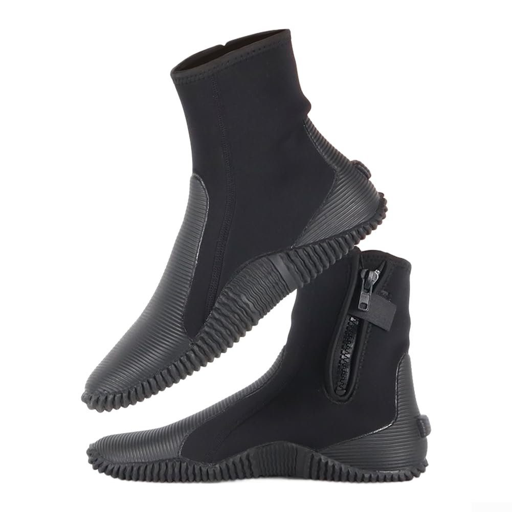 Scarpe spesse di immersione del neoprene 5mm per il neoprene spesso della chiusura lampo di YKK | Design alto, maggiore stabilità alla caviglia, vestibilità sicura, ideale per sport acquatici attivi, previene il rotolamento