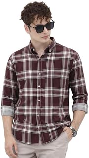 OTUS Men's Cotton Casual Printed Checkered Stylish Latest Shirt for Men Price In India