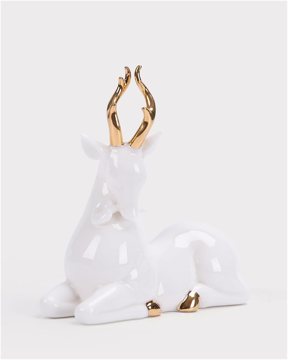 Bookshelf Decor Ceramic Deer Ornaments Car Home Living Room Decorations Desk Statues