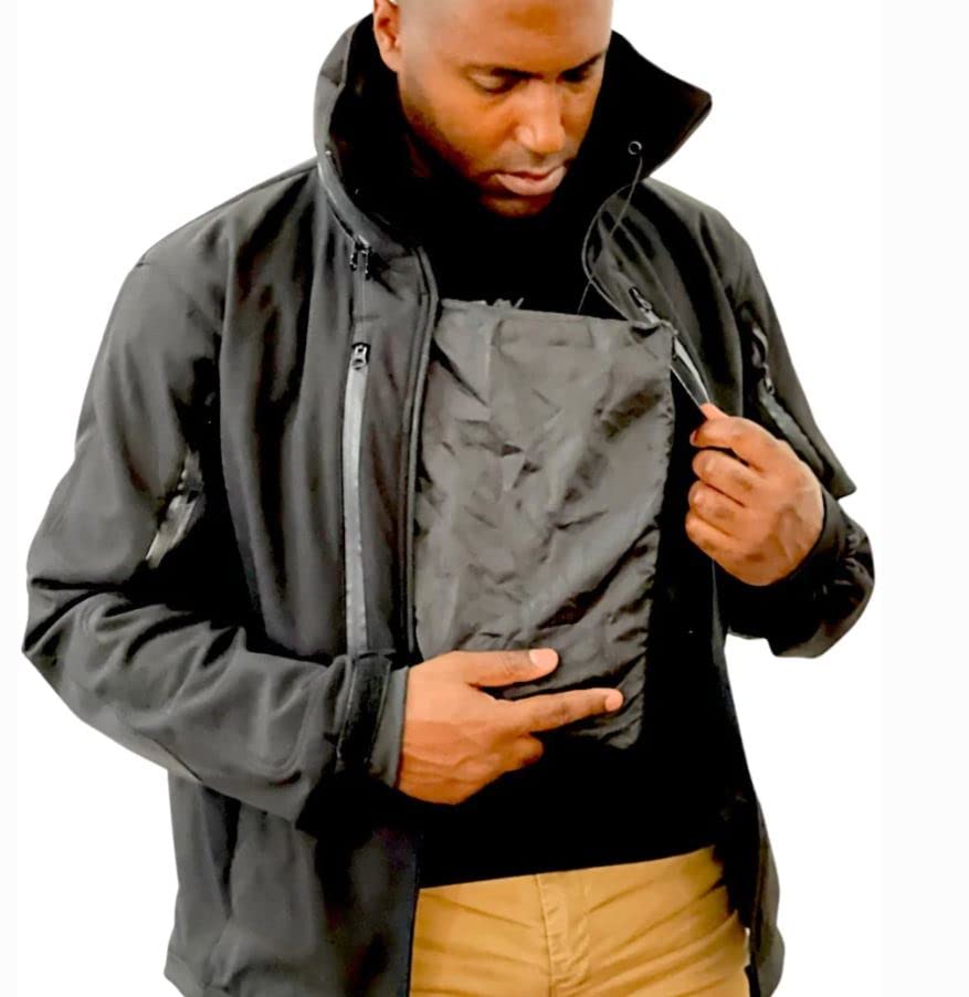 Tradecraft Tactical Jacket 2.0 - Mens EDC/CCW Ready - 10 x 12 Pouch Front & Back4