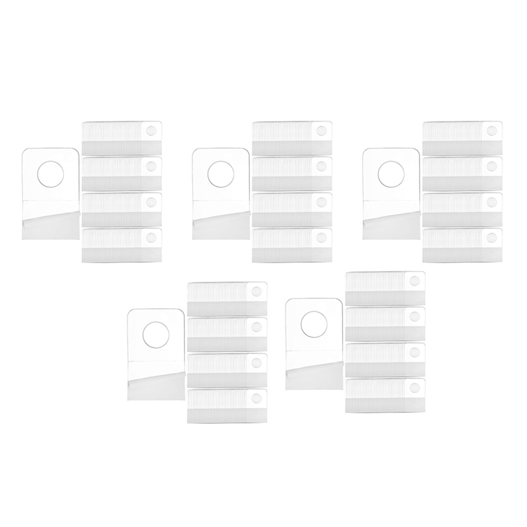 Hndhbfgrt 5000 PCS Self Adhesive Hanging Tabs, 1X1-1/2 Inch Round Hole Hanger Hang Tag Hooks for Retail Store Supplies Display