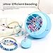 Tilhumt Bead Spinner for Jewelry Making, Clay Beads Spinner for Necklaces Maker, Electric Bead Spinners Bracelet Maker Machine with Beginner Friendly Positioning Mat, Gift for Craft Lovers, Blue