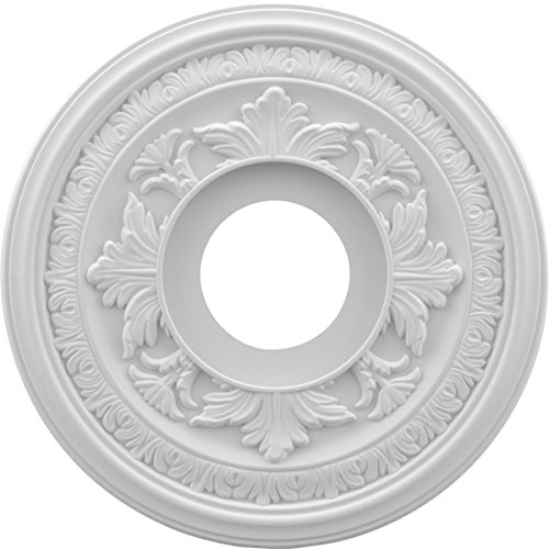 Ekena Millwork CMP13BA Baltimore Thermoformed PVC Ceiling Medallion (Fits Canopies up to 5 1/4"), 13"OD x 3 1/2"ID x 3/4"P