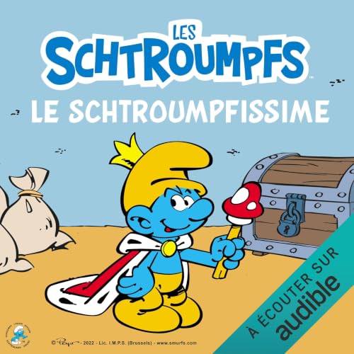 Diseño de la portada del título Le Schtroumpfissime