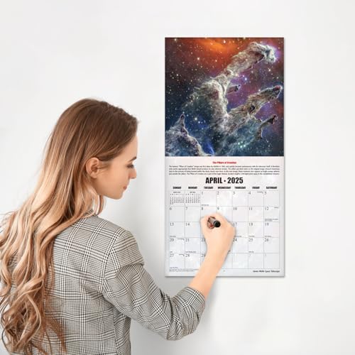 Image of RED EMBER James Webb Space Telescope 2025 Wall Calendar 12 Month | 12 inch x 24 inch Open | Thick & Sturdy Paper | Giftable | Astronomy Universe NASA | Space Calendar 2025