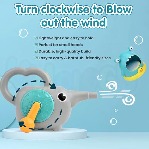 Image of Kidology Cartoon Shark Bath Bubble Toy for Toddlers | Bubble Blower with Water Play Accessories, Fun Baby Bathing Toy (Blue)