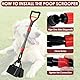 Nasjac Hundekotschaufel - 81cm Langer Griff Faltbare Hundekotgreifer mit flachem Boden, tragbarer Hundekotsammler mit robuster Feder Dog Pooper Scooper für kleine mittlere und große Hunde