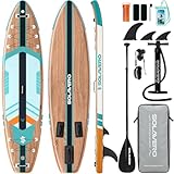 SOLAVERO Stand Up Paddling Board 350cm, SUP Board Set mit Kamerahalterung, Aufblasbares Stand Up Paddle für Erwachsene Anfängerfreundlich, Extra Groß Stand-up Paddling für 2 Personen/Familien, 200kg