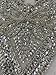 Akiko.CC Handmade Rhinestones Bodice lace Applique Hand Sewing Beaded Sequins Trim Patches for Dress Clothes Skirts Accessories 15.3X15.7inches (Silver)