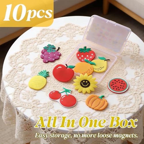 Imanes decorativos frutales para refrigerador 10 piezas miniatura 3