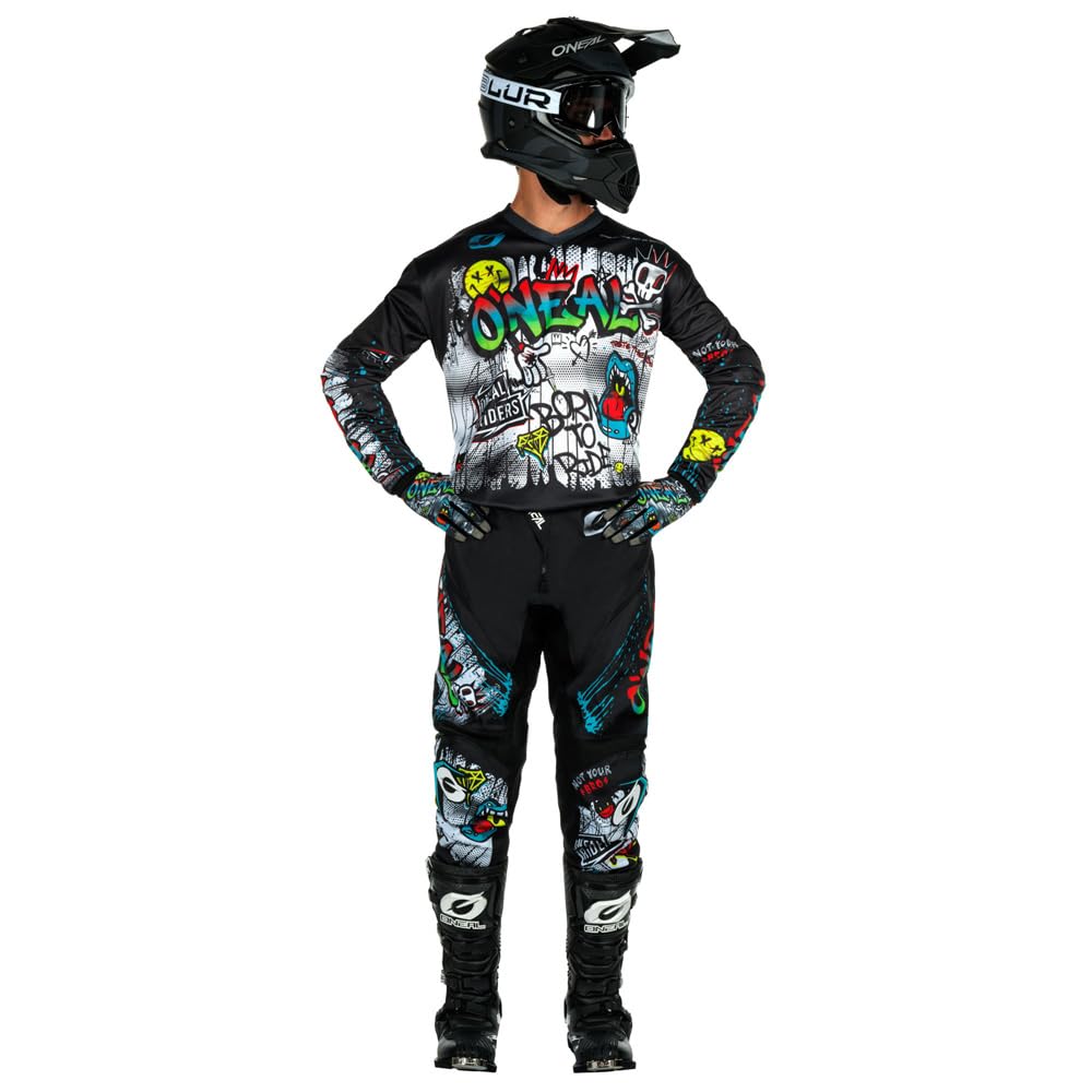 MX Outfit O'Neal Element Rancid Men (W28/Small) Protective Pants Jersey riding bundle motocross dirt bike combo set