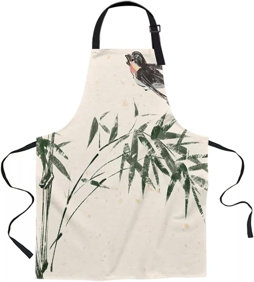 Ink Chinese Aprons for Women Men Kid Cooking Baking Apron Kitchen Utility Equipment Accessories