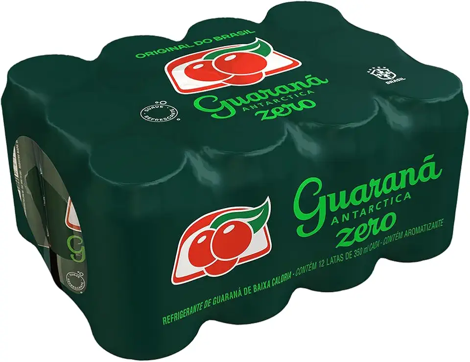 Refrigerante Guaraná Antarctica Zero, Lata 350ml Pack (12 unidades)