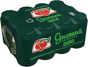 Pack de Refrigerante Guaraná Antarctica Zero Lata 350ML, 12 Unidades