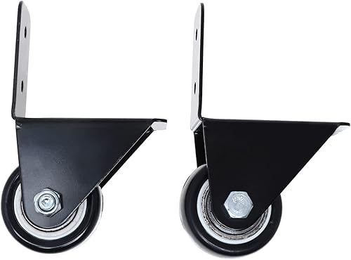 Housoutil Ruedas de muebles Ruedas para silla de oficina, 2 piezas, rodillos de maleta, placa universal de goma resistente, ruedas resistentes