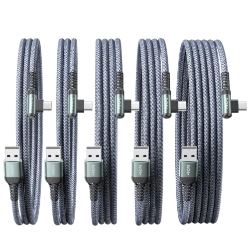 Image of AINOPE USB A to USB C Cable 3.3+3.3+6.6+6.6+10FT 5 Pack Type C Charger