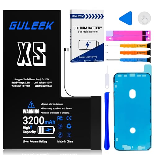 GULEEK Akku kompatibel mit iPhone XS 3200 mAh hohe tatsächliche Kapazität