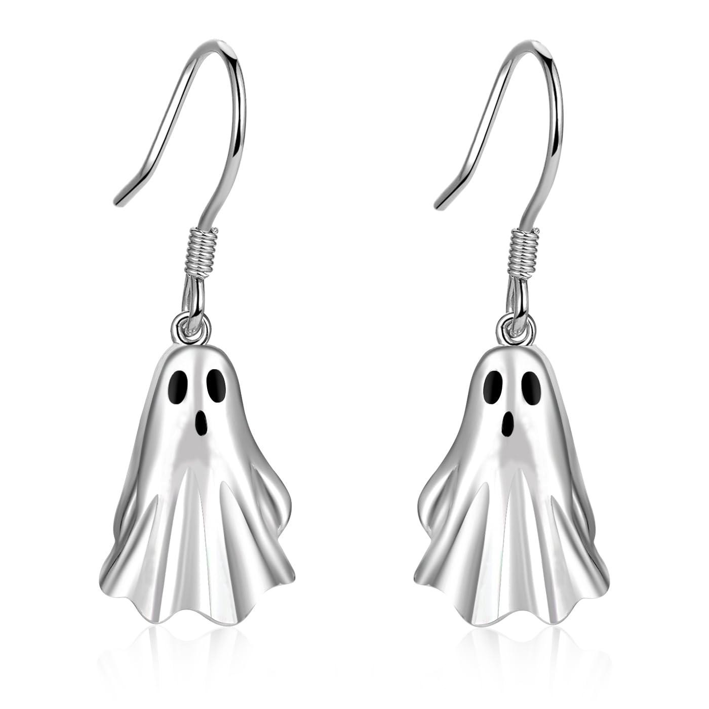 Kürbis Geister Ohrringe für Damen 925 Sterling Silber Halloween Party Magischer Hut Kürbis Ohrringe Geister Horror Halloween Ohrringe Geschenk für Frauen