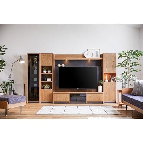 バロン140ハイテレビボード3点セット:ヴィンテージナチュラル[モーブル][大川家具]