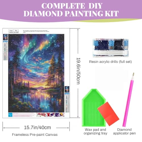 Image of HASTHIP Diamond Painting Kit for Adults Full Drill Round DIY Gem Colorful Glittering Axolotl 5D Diamond Art Painting Kit for Beginners Home Wall Decor, Art Therapy Kit for Adults