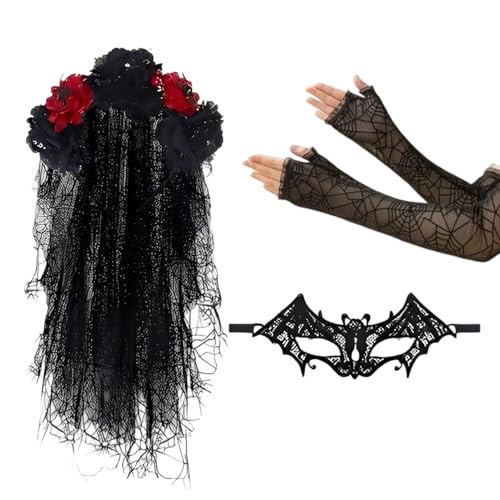 Generico (Disfraz Día De - Vestido De Novia De Calavera De Azúcar Estilo Catrina, Modelo De Calavera Y Esqueleto Tradicional, Disfraz De Halloween Para Mujeres Jóvenes | Para Espectáculos Teat