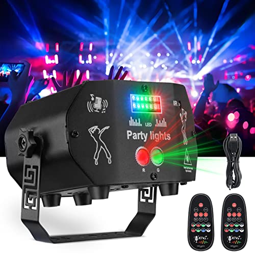 Party Lights, Vangoa Sound Activated Party Laser Light, 60 Patterns Led Strobe Lights Effect With 2 Remote Controls, Projector For Indoor Birthday Karaoke Club Bar Dance Halloween Christmas #TOP9