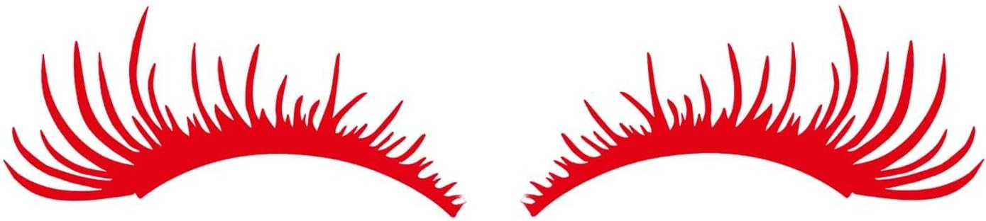 2 PCS Eyelash Decal for Car Headlight, Waterproof Funny Bumper Window Eyelashes Stickers, Reflective Fake Eye Lashes Decals Exterior Decor for SUV Truck RV Headlamp (Black)